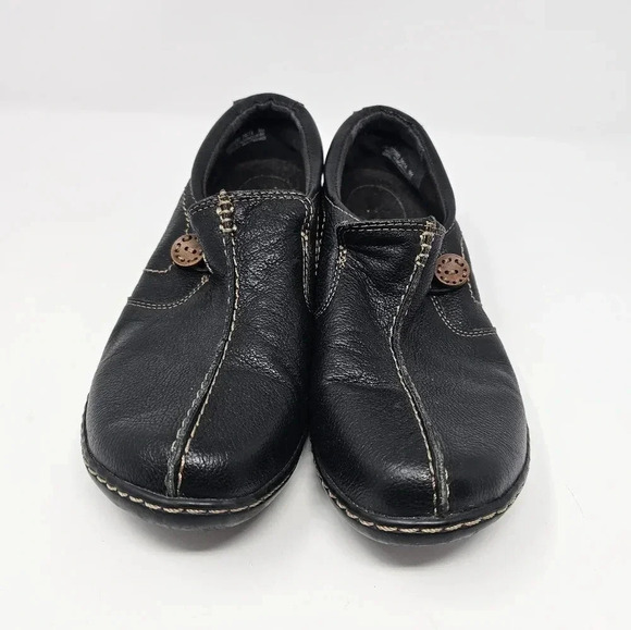 Clarks Ashland Glow Slip-On Shoes Women's Size 9M Style Black Round Toe Flat - Picture 3 of 7